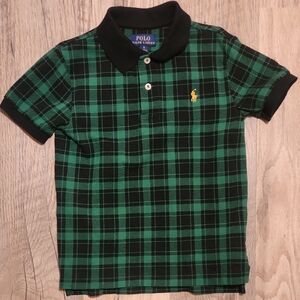 Polo by Ralph Lauren Kids Black and Green Checkered Polo